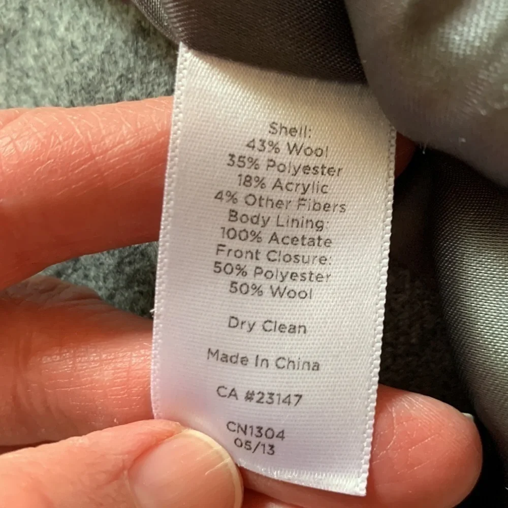 TALBOTS size 10 wool grey blazer
